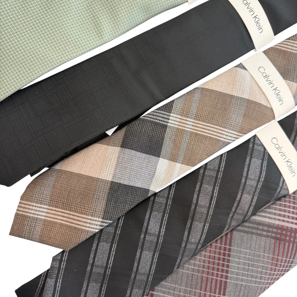 Calvin Klein Necktie Mens One Size Ties Various Colors and Patterns New lot of 5